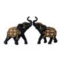 Imagem de Kit Enfeite Decorativo - 11Cm -Elefante Indiano Preto - Decoração em Resina Luxo Sala