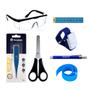 Imagem de Kit Enfermagem Com 60 Itens Com Esteto E Esfigmo Completo AZUL