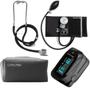 Imagem de Kit Enfermagem Com Esfigmo Esteto Duplo PAMED + Oxímetro + Case