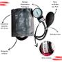 Imagem de Kit Enfermagem Estetoscopio Multi Aparelho de Pressao Manual Completo Necessaire Transparente Estagio Incoterm