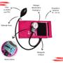 Imagem de Kit Enfermagem Transparente Completo Aparelho Pressao Manual Estetoscopio Multi PA MED