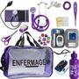 Imagem de Kit Enfermagem Transparente Completo Aparelho Pressao Manual Estetoscopio Multi PA MED
