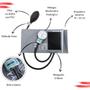 Imagem de Kit Enfermagem Transparente Medidor Glicose Aparelho Pressao Estetoscópio Multi PA MED