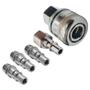 Imagem de Kit Engate Rápido Compressor 1/4 Npt Kit 5 Peças Conectores