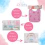 Imagem de Kit enxoval de bebe infantil + cesto multiuso menina