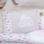 Imagem de Kit Enxoval para berço Protetor Rolinho Berço Americano Nuvem Menina 12 Peças - Chuva de Amor Baby