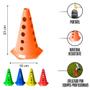 Imagem de Kit Escada Agilidade + 10 Cone Half Chines + 4 Cone com Furo + 2 Barreira de Salto + 1 Corda Profissional