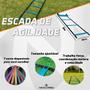 Imagem de Kit Escada de Agilidade Treinamento Funcional Corda de Pular Academia Ginastica Treino Futebol
