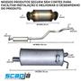 Imagem de Kit Escap Saveiro G3 1.8 00 03 Catalisador+abafador+traseiro