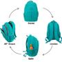 Imagem de Kit Escolar  Bolsa Infantil e Estojo Box Feminino Kit Escolar  Impermeável Nylon Resistente Grande