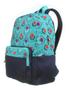 Imagem de Kit Escolar de Mochila e Estojo Capricho Verde Água Floral