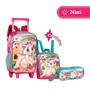 Imagem de Kit escolar infantil completo mochila+lancheira+estojo