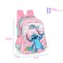 Imagem de Kit Escolar Infantil Juvenil de Mochila de Costas com Estojo Triplo Stitch Disney - Luxcel Original