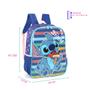 Imagem de Kit Escolar Infantil Juvenil Mcohila de Costas com Estojo Stitch Original - Luxcel