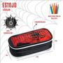 Imagem de Kit Escolar Infantil, Mochila com Rodinhas, Lancheira Termica e Estojo Duplo, Menina, Heroi Spider