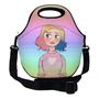 Imagem de Kit Escolar Infantil Mochila de Rodinha + Lancheira Térmica + Necessaire Plus  ISOPRENE  Menina Lobo