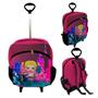 Imagem de Kit Escolar Infantil Mochila de Rodinha + Lancheira Térmica + Necessaire Plus  ISOPRENE  Menina Louca
