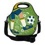 Imagem de Kit Escolar Infantil Mochila de Rodinha + Lancheira Térmica + Necessaire Plus  ISOPRENE  Menino Futebol