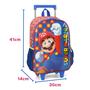 Imagem de Kit Escolar Infantil Mochila de Rodinha Mario Bros com Lancheira e Estojo Oficial