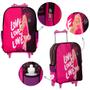 Imagem de Kit Escolar Infantil Mochila De Rodinhas Barbie Reforçada