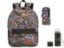 Imagem de Kit Escolar Marvel Comics Mochila Costas + Estojo + Garrafa