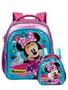 Imagem de Kit Escolar Minnie Lilás Brilho Mochila Costas G Lancheira