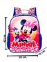 Imagem de Kit Escolar Minnie Rosa Brilho Mochila de Costas + Lancheira