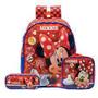 Imagem de Kit Escolar Minnie x Infantil Mochilete 10540 + Lancheira Térmica 10544 + Estojo 10545