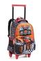 Imagem de Kit Escolar Mochila Com Rodinhas Menino Carros Corrida 2023