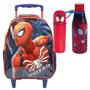 Imagem de Kit Escolar Mochila de Rodinha Garrafa e Estojo Homem Aranha