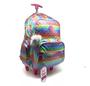 Imagem de Kit Escolar Mochila de Rodinha Menina Colorida Lancheira e Estojo Arco Iris Yepp KIT8143