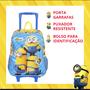 Imagem de Kit Escolar Mochila de Rodinhas Estojo Duplo Grande Personagens Menino Menina Minecraft Minions 