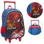 Imagem de Kit Escolar Mochila De Rodinhas Lancheira Estojo Spider Man