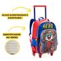 Imagem de Kit Escolar Mochila Rodinha Infantil Meninos Animais Tigre