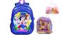 Imagem de Kit Escolar Princesas Disney Paetê Mochila + Lancheira