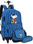 Imagem de Kit Escolar Snoopy Mochila Rodas Costas + Lancheira + Estojo