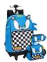 Imagem de  Kit Escolar Sonic AZ Mochila Rodas + Lancheira + Estojo