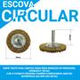 Imagem de Kit Escova de Aço Circular Para Furadeira Com Haste 3 Peças Profissional Hastes 6mm Circular Pincel Copo