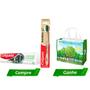 Imagem de Kit Escova Dental Colgate Bamboo e Gel Dental com Carvão Ativado Natural Extracts 90g + Ecobag