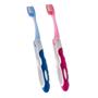 Imagem de Kit Escova Dental Compact Macia Kess Belliz Azul/rosa C/2