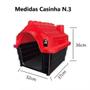 Imagem de Kit Escova Para Pentear Pet Chalesco + Casinha N3 Vermelho