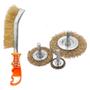 Imagem de Kit Escovas De Aço Com Cabo E Escova Circular Latonada Top
