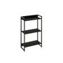 Imagem de Kit Escritório Estante Areta 3 Prateleiras com Mesa Industrial Aspen 135cm C01 Onix - Lyam Decor