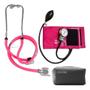 Imagem de Kit Esfigmomanometro Com Estetoscopio Rosa PAMED