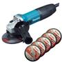 Imagem de Kit Esmerilhadeira Angular 115mm 720W GA4530 Makita e 5 Discos Corte 115x1x22mm