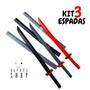 Imagem de Kit  Espada Espadas de Brinquedo Ninja Katanas De Brinquedo Infantil Grande 64 Cm  FAZ DE CONTA