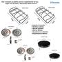 Imagem de Kit espalhadores + bacias + grelhas p/ fogões electrolux 4 bc 52 sg