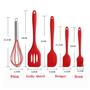 Imagem de Kit Espátulas Silicone Pincel Fuê 5 Peças Utensílios Cozinha LE-MR76