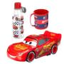 Imagem de Kit Especial 3 em 1 Carrinho Relâmpago Mcqueen 28cm com Caneca e Garrafinha Original