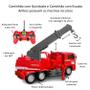 Imagem de Kit Especial Caminhão de Controle Resgate com Farol e Chapéu Infantil Bombeiros
